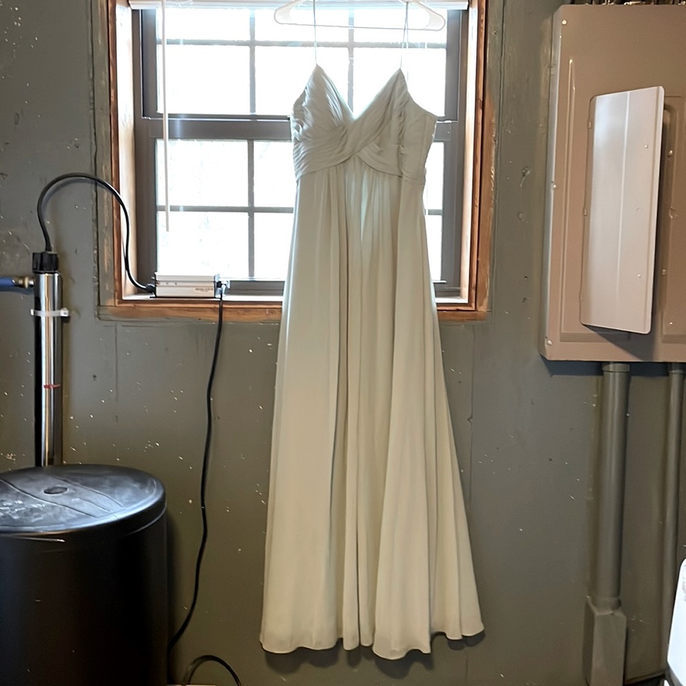 Azazie bridesmaid dress light sage green